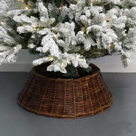 Dark Brown Wicker Christams Tree Skirt