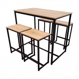 Industrial Style 1+4 bar table set