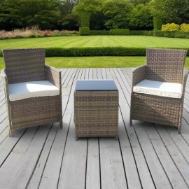 Yakoe Eton 2 Seater Garden Furniture Bistro Set In Nature