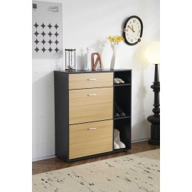Heritage Shoe Storage Cabinet Black Oak