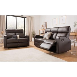 Boston Recliner Bounded leather Sofa 3+2 set brown
