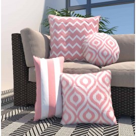 Waterproof cushion pink set of 4