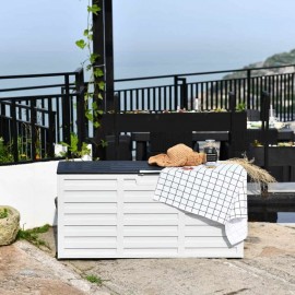 Black+Ashen Plastic Outdoor Indoor Storage Box Storage Container