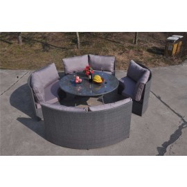 Maze rattan dallas sofa dining set grey outlet