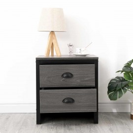 Black iron frame beside table