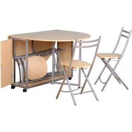 Folding table with chairs dining 