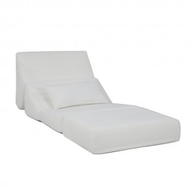 Hugspacee White Adjustable Lazy Chair Plush Floor Sofa Chair