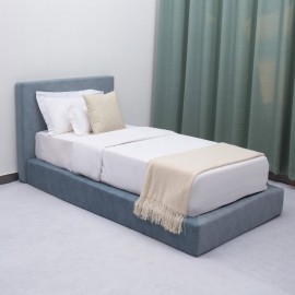 Marshmuff Microfibre Bed Frame With Headboard Single Bed Frame