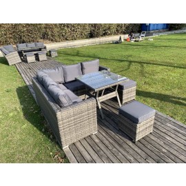 Vancouver 7 seater grey dining set