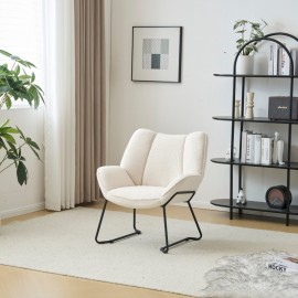 Leo Leisure Chair Armchair Boucle White