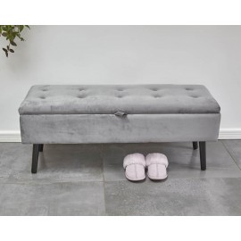 velvet storage ottomans bench 3 colour options