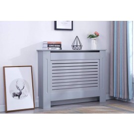 Grey Painted Modern Wood Radiator Cover-Medium