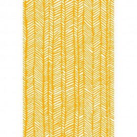 SUMMER FUSHION OUTDOOR GARDEN WATERPROOF REVERSIBLE RECTANGLE RUG IN YELLOW AND WHITE SMALL