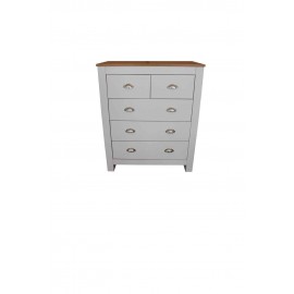  WhiteAnd Oak Wooden Drawer Chest