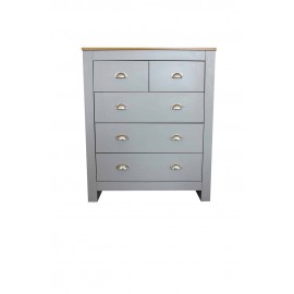 3+2 Grey and Oak drawer chest