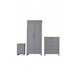 Grey 3 pieces bedroom set