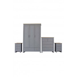 Grey 4 pieces bedroom set
