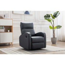 grey bounded leather recliner sofa 1 seat