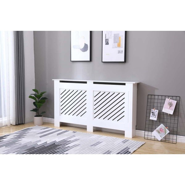 Milford White radiator cover large | Tudor Furniture