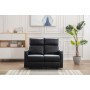 Boston Black Bounded Leather 2 Seater Recliner Sofa